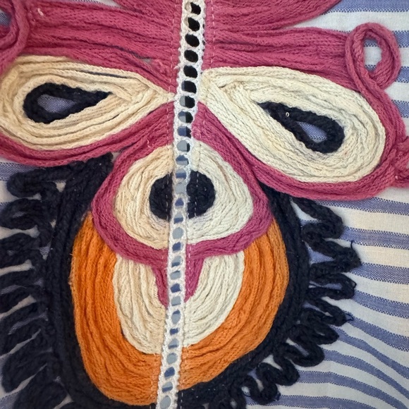 Anthropologie Whit Colorful Embroidered Blouse US XS - Picture 8 of 13